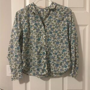 Vintage Laura Mae Life Blouse size 36 Floral Button down shirt cottagecore